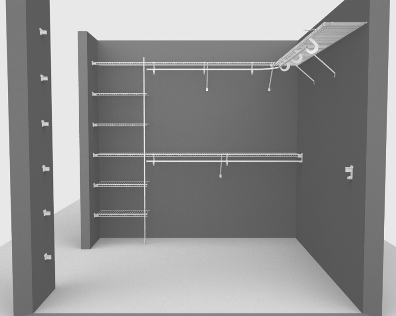 Fixed Mount Package 4 - All Purpose Shelving with SuperSlide up to 2.4m/ 8ft square